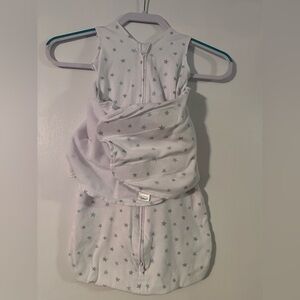 Halo White and Gray Star Swaddle